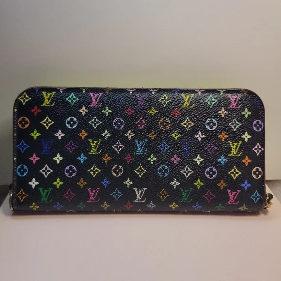 RARE LOUIS VUITTON X MURAKAMI 💯 Authentic Multicolor Ansoritto Long Wallet - Picture 2 of 14